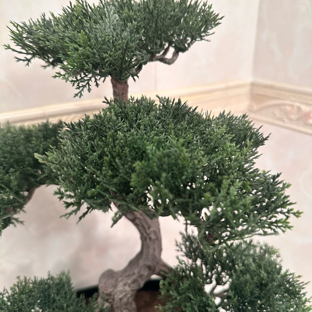 Artificial Elegant Bonsai Pine Tree Plastic Simulation Potted Plant Decorative - Picture 5 of 16